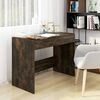 vidaXL Skrivebord røkt eik 101x50x76,5 cm sponplate