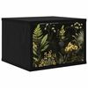 vidaXL Vegghengt nattbord RHENEN Svart eik 36 x 33 x 25 cm