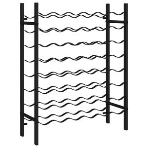 vidaXL Vinstativ for 48 flasker metall svart