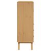 vidaXL Highboard OLDEN brun 85x43x125 cm heltre furu