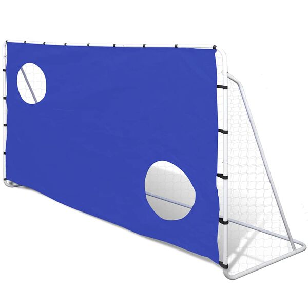 Fotballm&aring;l med siktevegg st&aring;l 240x92x150 cm h&oslash;ykvalitets