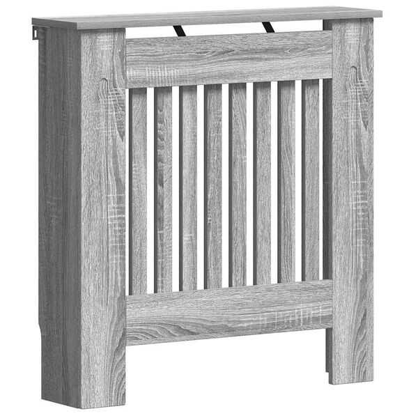 vidaXL Radiator Deksel Gr&aring; Sonoma 78 x 19 x 81,5 cm Konstruert tre