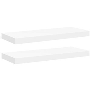 vidaXL Flytende vegghyller 2 stk hvit 60x23,5x3,8 cm MDF