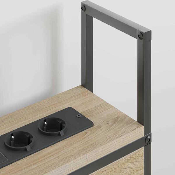 vidaXL Oppbevaringshodegjerde med Ladeplass Sonoma eik 140 cm