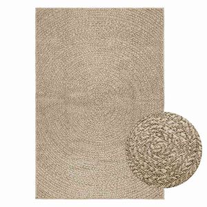 vidaXL Teppe ZIZUR beige 120x170cm jute-utseende innend&oslash;rs og utend&oslash;rs