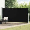 vidaXL Uttrekkbar sidemarkise 180x500 cm svart