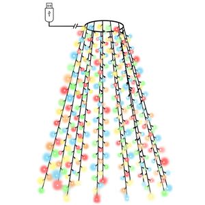 vidaXL Nettlys for juletre med 150 LED flerfarget 150 cm