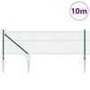 vidaXL Gjerdep&aring;le gr&oslash;nn 10 x 0,4 m (40 x 40 mm nett) St&aring;l og PVC