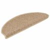 vidaXL Selvklebende trappematter sisal-utseende 15 stk 65x21x4 cm sand