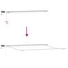 vidaXL Manuell uttrekkbar markise med LED antrasitt og hvit 450x300 cm