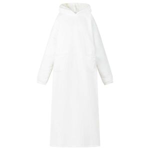 vidaXL Teppe-hettegenser Hvit L Fleece og Flanell