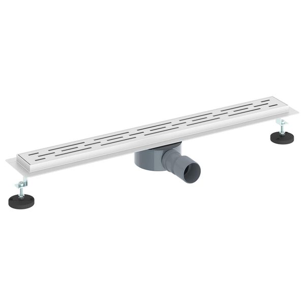 vidaXL Dusjavl&oslash;p Glasslokk med 360&deg; Siphon s&oslash;lv 70 cm