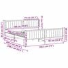 vidaXL Sengestamme Brun og taupe 180 x 200 cm Heltre furu