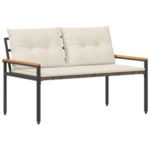 vidaXL Utend&oslash;rs benk 2 -Seater 116 x 67,5 x 72 cm polyrotting Kremhvit