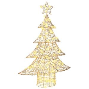 vidaXL Juletre 120 LED-lys Varmhvit 120,5 cm PET
