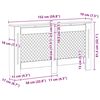 vidaXL Radiatordeksel svart 152x19x81,5 cm MDF