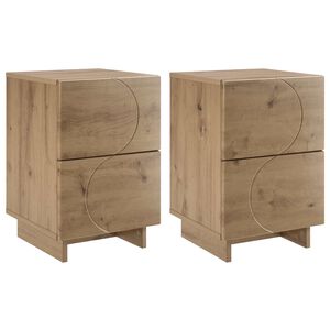 vidaXL Nattbordskap 2 stk. Artisan eik 33,5 x 34,5 x 50 cm