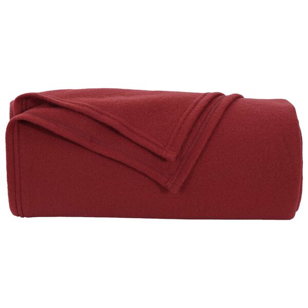 vidaXL Kastteppe Bordeaux R&oslash;d 200 x 150 cm Fleece