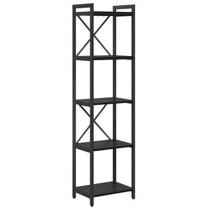 vidaXL Bokhylle 40 x 30 x 155 cm Konstruert tre Svart Eik