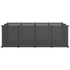 vidaXL Smådyrbur svart 144x74x46,5 cm PP og stål
