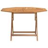 vidaXL Sammenleggbart hagebord 110x110x75 cm heltre teak