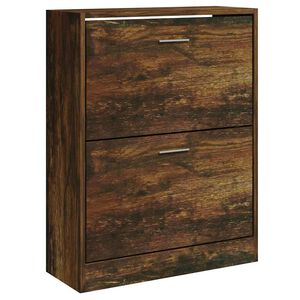 vidaXL Skoskap r&oslash;kt eik 63x24x81 cm konstruert tre