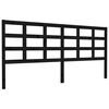 vidaXL Sengegavl svart 205,5x4x100 cm heltre furu