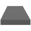 vidaXL Flytende vegghyller 4 stk h&oslash;yglans gr&aring; 90x23,5x3,8 cm MDF