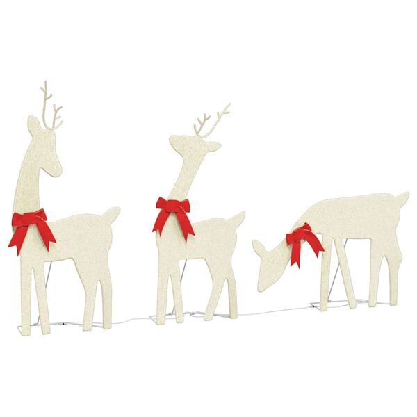 vidaXL Julepynt reinsdyr 3 stk 90 LED varmhvit