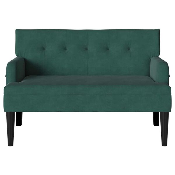 vidaXL Chesterfield Benk Mørkegrønn 112 x 65.5 x 75 cm Fløyel