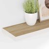 vidaXL Flytende vegghylle eik og hvit 80x23,5x3,8 cm MDF