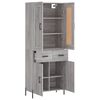 vidaXL Highboard gr&aring; sonoma 69,5x34x180 cm konstruert tre