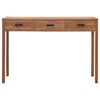 vidaXL Kontorpult 110x40x75 cm heltre teak