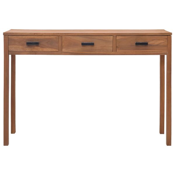 vidaXL Kontorpult 110x40x75 cm heltre teak