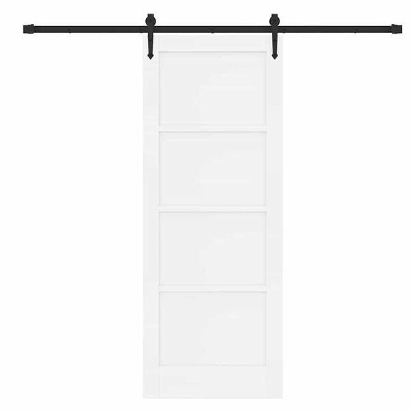 vidaXL Skyved&oslash;r ORKDAL Hvit 78 x 202 cm Massiv furu