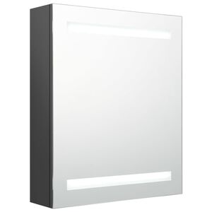 vidaXL LED-speilskap til bad gr&aring; 50x14x60 cm