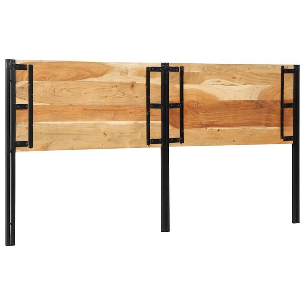 vidaXL sengegavl 200 cm heltre akasie og jern