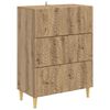 vidaXL Skuffeskap 66 x 34,5 x 90 cm Konstruert tre Artisan eik