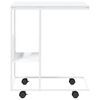 vidaXL Sidebord med hjul hvit 55x36x63,5 cm konstruert tre