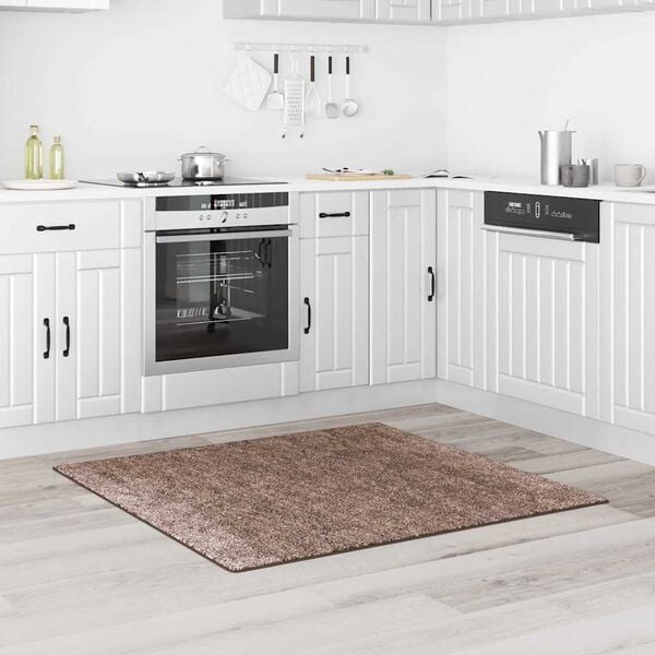 vidaXL Anti-sklisikker Shaggy Teppe Brun 120 x 120 cm PP