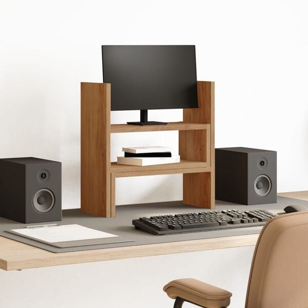 vidaXL Justerbar bordhylle artisan eik 40x17x41 cm konstruert tre