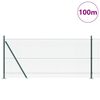 vidaXL Gjerdep&aring;le gr&oslash;nn 100 x 0,8 m (12 x 12 mm mesh) St&aring;l og PVC