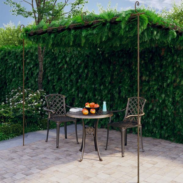 vidaXL Hagepergola antikk brun 4x3x2,5 m jern