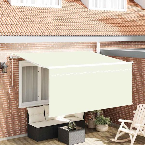 vidaXL Innvendbar Markise Krem 300 x 200 cm Polyester og aluminium