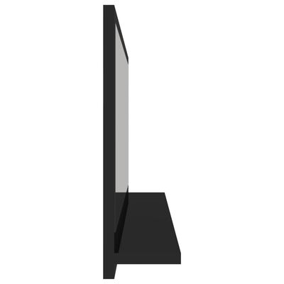 vidaXL Baderomsspeil høyglans svart 80x10,5x37 cm sponplate
