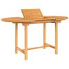 vidaXL Uttrekkbart hagebord 110-160x80x75 cm heltre teak