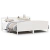 vidaXL Sengeramme med madrass hvit 200x200 cm heltre furu