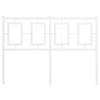 vidaXL Utskiftbar sengegavl i metall hvit 120 cm
