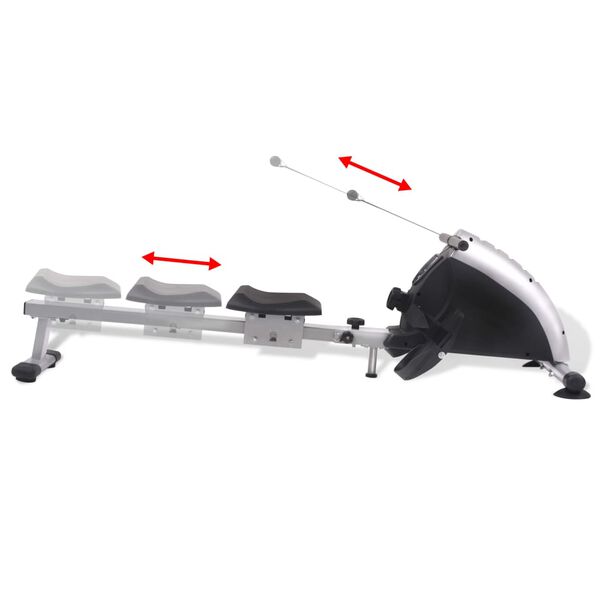 vidaXL Romaskin 4,5 kg svinghjul magnetisk motstand 8 niv&aring;er