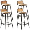 vidaXL Barstoler 4 stk heltre mango
